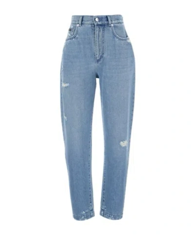 Dolce & Gabbana Mini-ripped Detail Jeans In Multicolor