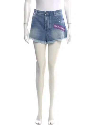 Pre-owned Dolce & Gabbana Mini Shorts In Blue