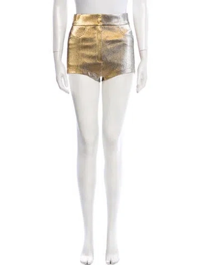 Pre-owned Dolce & Gabbana Mini Shorts W/ Tags In Brown