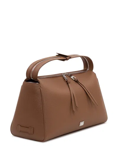 Dolce & Gabbana Mini Shoulder Bag With Adjustable Strap In Caramello