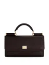 Dolce & Gabbana Mini Sicily Leather Bag In Black