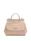 Dolce & Gabbana Mini Sicily Leather Tote Bag In Pink