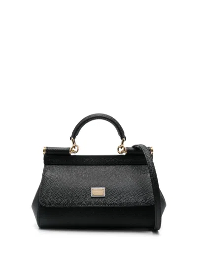 Dolce & Gabbana Mini Sicily Stampa Dauphine In Black