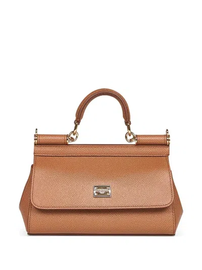 Dolce & Gabbana Mini Sicily Stampa Dauphine In Brown