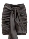 Dolce & Gabbana Side Bow Detailed Mini Draped Satin Skirt