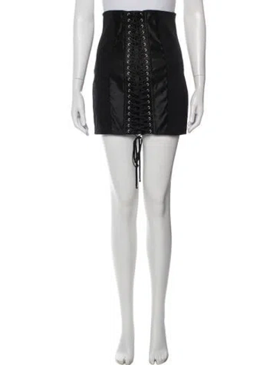 Pre-owned Dolce & Gabbana Mini Skirt In Black
