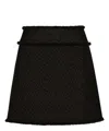 Dolce & Gabbana Rush-stitch Skirt With Side Slit In Black