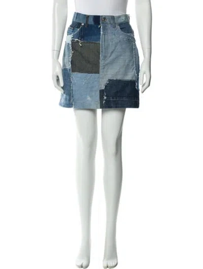 Pre-owned Dolce & Gabbana Mini Skirt In Blue