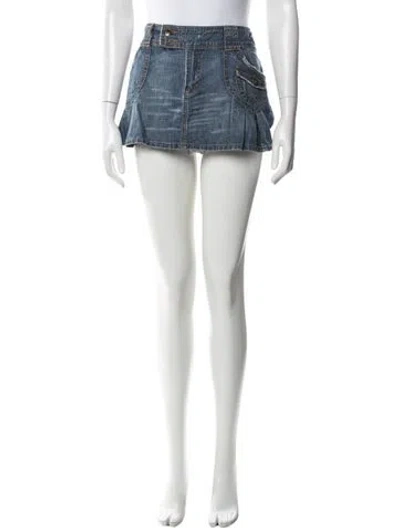 Pre-owned Dolce & Gabbana Mini Skirt In Blue