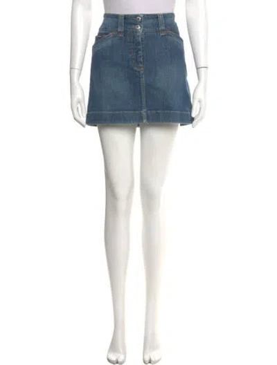 Pre-owned Dolce & Gabbana Mini Skirt In Blue