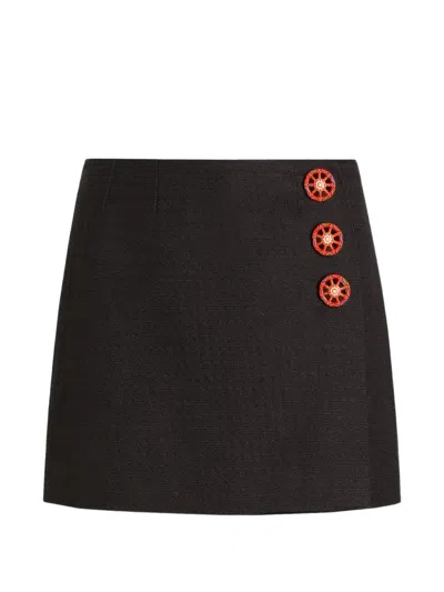 Dolce & Gabbana Mini Skirt In Fabric In Animal Print