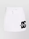 Dolce & Gabbana Mini-skirt With Elastic Waistband And Drawstring Detail In White