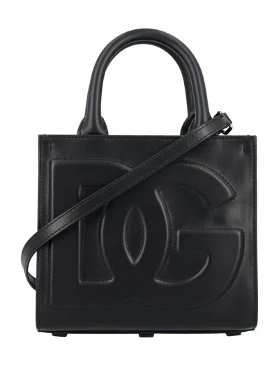 Dolce & Gabbana Mini Tote Bag Dg In Black