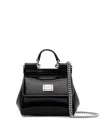 Dolce & Gabbana Mini Tote Bag With Logo Plaque In Black