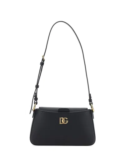 Dolce & Gabbana Mini Vintage Brass Magnetic Closure Bag - Fw26 Collection In Nero