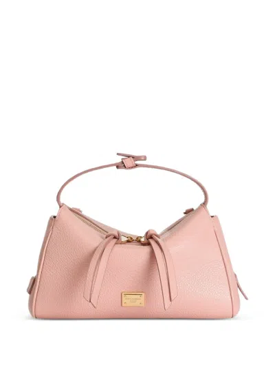 Dolce & Gabbana Mini Vittoria Handbag In Calfskin In Pink