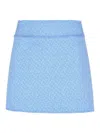 Dolce & Gabbana Light Blue A-line Mini Skirt In Light Blue
