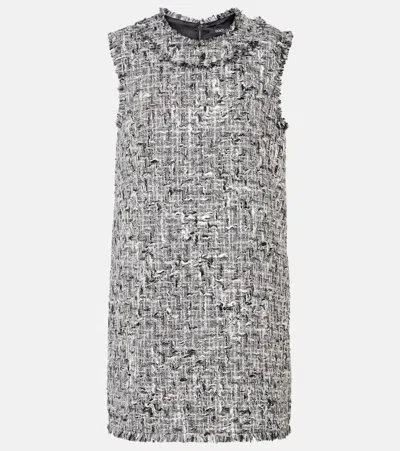 DOLCE & GABBANA TWEED LAME MINIDRESS