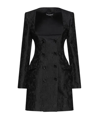 Dolce & Gabbana Minimalist Blazer Dress In Black