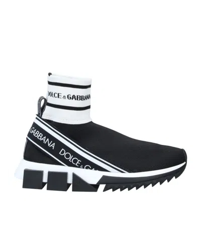 Dolce & Gabbana Minimalist High-top Sneakers In Black