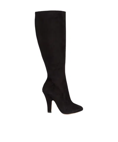 Dolce & Gabbana Minimalist Round-toe Leather Boots In Black
