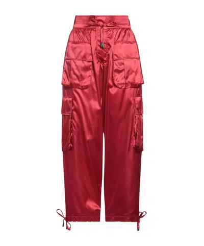 Dolce & Gabbana Minimalist Satin Trousers In Multi