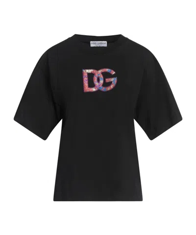 Dolce & Gabbana Minimalist Short-sleeved T-shirt In Black
