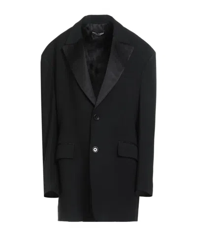 Dolce & Gabbana Minimalist Single-breasted Coat In Black