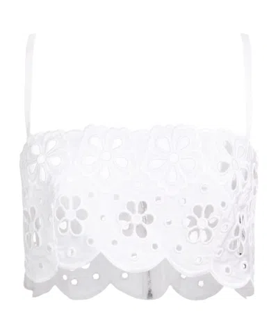 Dolce & Gabbana Minimalist Sleeveless Cropped Top In White