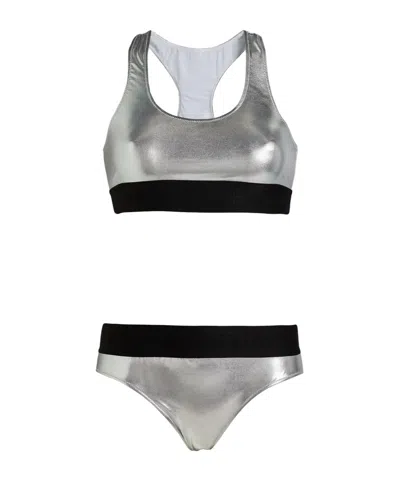 Dolce & Gabbana Minimalist Solid-color Swimsuit In Gray