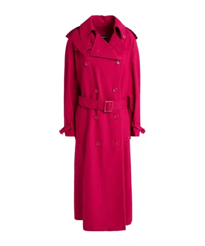 Dolce & Gabbana Minimalist Trench Coat In Pink