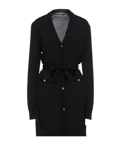 Dolce & Gabbana Minimalist V-neck Long-sleeve Knit Cardigan In Purple