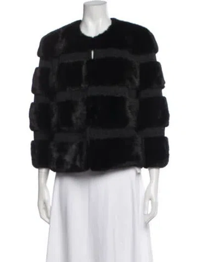 Pre-owned Dolce & Gabbana Mink Fur Jacket In Black