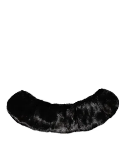 Dolce & Gabbana Mink Fur Shawl In Black