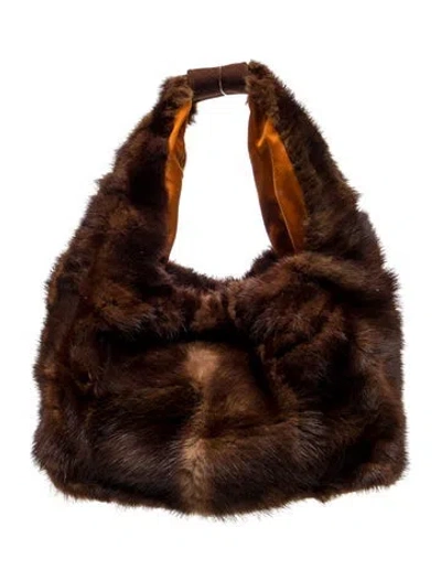 Pre-owned Dolce & Gabbana Mink Shoulder Bag In Brown