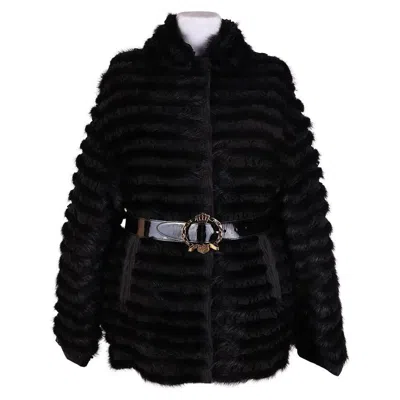 Pre-owned Dolce & Gabbana Mink Silk Fur Coat In Black