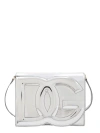 DOLCE & GABBANA MIRRORED LEATHER SHOULDER BAG WITH FRONTAL MONOGRAM
