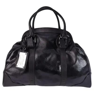 Pre-owned Dolce & Gabbana Miss Romantique Satchel In Black