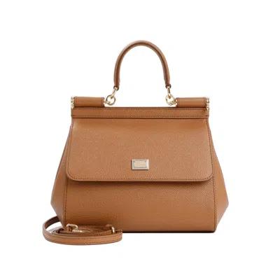 Dolce & Gabbana Miss Sicily Bag In Beige