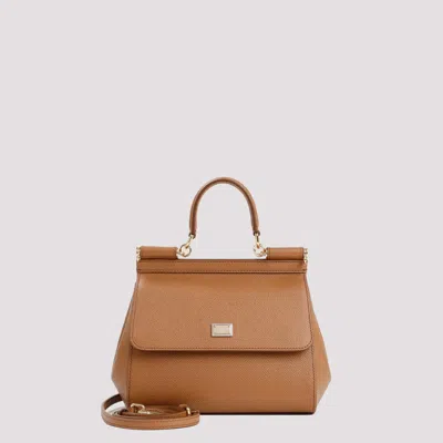 Dolce & Gabbana Miss Sicily Medium Bag In Brown
