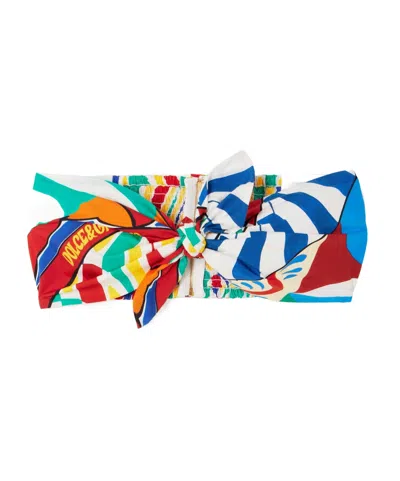 Dolce & Gabbana Mix-print Cropped Bandeau Top In Multi