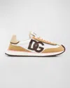 Dolce & Gabbana White Calf Leather Sneakers. Brown Calf Leather Sneakers In Bianco Cacao