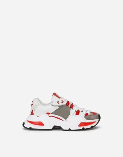 Dolce & Gabbana Mixed-material Airmaster Sneakers In White