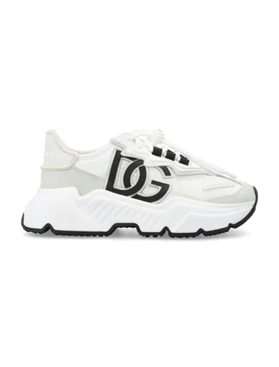 Dolce & Gabbana Mixed-material Daymaster Women Sneakers In White