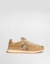 Dolce & Gabbana Low Top Sneakers With Dg Cushion Style In Beige