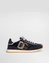 Dolce & Gabbana Mixed-material Dg Cushion Sneakers In Blue