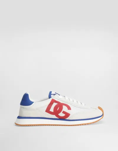 Dolce & Gabbana Mixed-material Dg Cushion Sneakers In Multi