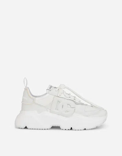 DOLCE & GABBANA MIXED-MATERIALS DAYMASTER SNEAKERS