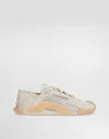 Dolce & Gabbana Sneaker Ns1 Slip-on In Mix Materiali In Argento