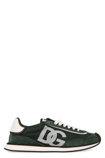 Dolce & Gabbana Mixed-material Dg Cushion Sneakers In White